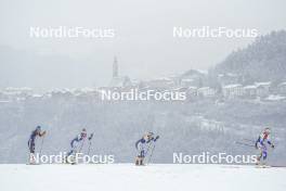 06.01.2024, Val di Fiemme, Italy (ITA): Victoria Carl (GER), Linn Svahn (SWE), Jonna Sundling (SWE), Frida Karlsson (SWE), (l-r)  - FIS world cup cross-country, tour de ski, mass, Val di Fiemme (ITA). www.nordicfocus.com. © Barbieri/NordicFocus. Every downloaded picture is fee-liable.