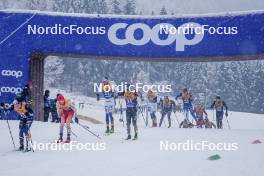 06.01.2024, Val di Fiemme, Italy (ITA): Johan Haeggstroem (SWE), Ryo Hirose (JPN), (l-r)  - FIS world cup cross-country, tour de ski, mass, Val di Fiemme (ITA). www.nordicfocus.com. © Barbieri/NordicFocus. Every downloaded picture is fee-liable.