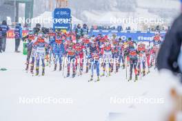 06.01.2024, Val di Fiemme, Italy (ITA): Linn Svahn (SWE), Jessie Diggins (USA), Kerttu Niskanen (FIN), Katharina Hennig (GER), (l-r)  - FIS world cup cross-country, tour de ski, mass, Val di Fiemme (ITA). www.nordicfocus.com. © Barbieri/NordicFocus. Every downloaded picture is fee-liable.