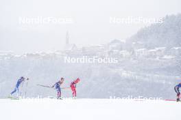 06.01.2024, Val di Fiemme, Italy (ITA): Jessie Diggins (USA), Teresa Stadlober (AUT), (l-r)  - FIS world cup cross-country, tour de ski, mass, Val di Fiemme (ITA). www.nordicfocus.com. © Barbieri/NordicFocus. Every downloaded picture is fee-liable.