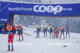 06.01.2024, Val di Fiemme, Italy (ITA): Maurice Manificat (FRA), Naoto Baba (JPN), (l-r)  - FIS world cup cross-country, tour de ski, mass, Val di Fiemme (ITA). www.nordicfocus.com. © Barbieri/NordicFocus. Every downloaded picture is fee-liable.
