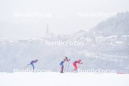 06.01.2024, Val di Fiemme, Italy (ITA): Jessie Diggins (USA), Teresa Stadlober (AUT), (l-r)  - FIS world cup cross-country, tour de ski, mass, Val di Fiemme (ITA). www.nordicfocus.com. © Barbieri/NordicFocus. Every downloaded picture is fee-liable.