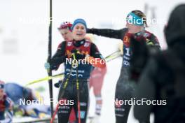 06.01.2024, Val di Fiemme, Italy (ITA): Katharina Hennig (GER), Victoria Carl (GER), (l-r)  - FIS world cup cross-country, tour de ski, mass, Val di Fiemme (ITA). www.nordicfocus.com. © Modica/NordicFocus. Every downloaded picture is fee-liable.
