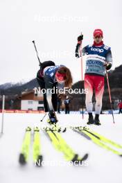 05.01.2024, Val di Fiemme, Italy (ITA): Nadja Kaelin (SUI) - FIS world cup cross-country, tour de ski, training, Val di Fiemme (ITA). www.nordicfocus.com. © Modica/NordicFocus. Every downloaded picture is fee-liable.