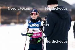 05.01.2024, Val di Fiemme, Italy (ITA): Delphine Claudel (FRA) - FIS world cup cross-country, tour de ski, training, Val di Fiemme (ITA). www.nordicfocus.com. © Modica/NordicFocus. Every downloaded picture is fee-liable.