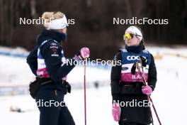 05.01.2024, Val di Fiemme, Italy (ITA): Moa Ilar (SWE), Frida Karlsson (SWE), (l-r)  - FIS world cup cross-country, tour de ski, training, Val di Fiemme (ITA). www.nordicfocus.com. © Modica/NordicFocus. Every downloaded picture is fee-liable.