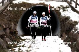 05.01.2024, Val di Fiemme, Italy (ITA): Silje Theodorsen (NOR), Astrid Oeyre Slind (NOR), (l-r)  - FIS world cup cross-country, tour de ski, training, Val di Fiemme (ITA). www.nordicfocus.com. © Modica/NordicFocus. Every downloaded picture is fee-liable.