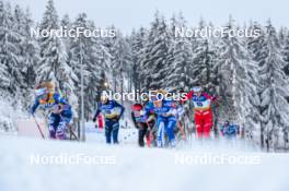 19.01.2024, Oberhof, Germany (GER): Jessie Diggins (USA), Lena Quintin (FRA), Coletta Rydzek (GER), Jasmi Joensuu (FIN), Tiril Udnes Weng (NOR), (l-r)  - FIS world cup cross-country, individual sprint, Oberhof (GER). www.nordicfocus.com. © Authamayou/NordicFocus. Every downloaded picture is fee-liable.