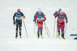 19.01.2024, Oberhof, Germany (GER): Jan Stoelben (GER), Johannes Hoesflot Klaebo (NOR), Erik Valnes (NOR), (l-r)  - FIS world cup cross-country, individual sprint, Oberhof (GER). www.nordicfocus.com. © Modica/NordicFocus. Every downloaded picture is fee-liable.