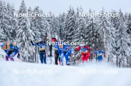 19.01.2024, Oberhof, Germany (GER): Jessie Diggins (USA), Lena Quintin (FRA), Coletta Rydzek (GER), Jasmi Joensuu (FIN), Tiril Udnes Weng (NOR), (l-r)  - FIS world cup cross-country, individual sprint, Oberhof (GER). www.nordicfocus.com. © Authamayou/NordicFocus. Every downloaded picture is fee-liable.