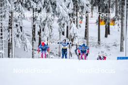 19.01.2024, Oberhof, Germany (GER): Kevin Bolger (USA), Richard Jouve (FRA), Ben Ogden (USA), (l-r)  - FIS world cup cross-country, individual sprint, Oberhof (GER). www.nordicfocus.com. © Authamayou/NordicFocus. Every downloaded picture is fee-liable.