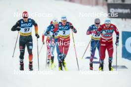 19.01.2024, Oberhof, Germany (GER): Johannes Hoesflot Klaebo (NOR), Niilo Moilanen (FIN), Erik Valnes (NOR), (l-r)  - FIS world cup cross-country, individual sprint, Oberhof (GER). www.nordicfocus.com. © Modica/NordicFocus. Every downloaded picture is fee-liable.