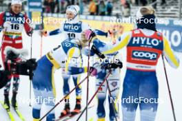 19.01.2024, Oberhof, Germany (GER): Frida Karlsson (SWE), Jonna Sundling (SWE), Linn Svahn (SWE), (l-r)  - FIS world cup cross-country, individual sprint, Oberhof (GER). www.nordicfocus.com. © Modica/NordicFocus. Every downloaded picture is fee-liable.