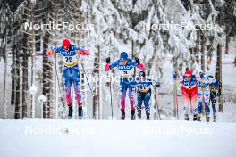 19.01.2024, Oberhof, Germany (GER): Kevin Bolger (USA), Ben Ogden (USA), Richard Jouve (FRA), Valerio Grond (SUI), (l-r)  - FIS world cup cross-country, individual sprint, Oberhof (GER). www.nordicfocus.com. © Authamayou/NordicFocus. Every downloaded picture is fee-liable.