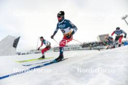 20.01.2024, Oberhof, Germany (GER): Xavier Mckeever (CAN), Michal Novak (CZE), Olivier Leveille (CAN), (l-r)  - FIS world cup cross-country, mass, Oberhof (GER). www.nordicfocus.com. © Modica/NordicFocus. Every downloaded picture is fee-liable.