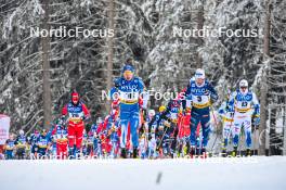 20.01.2024, Oberhof, Germany (GER): Mattis Stenshagen (NOR), Iivo Niskanen (FIN), Hugo Lapalus (FRA), William Poromaa (SWE), (l-r)  - FIS world cup cross-country, mass, Oberhof (GER). www.nordicfocus.com. © Authamayou/NordicFocus. Every downloaded picture is fee-liable.