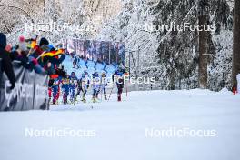 20.01.2024, Oberhof, Germany (GER): Jessie Diggins (USA), Frida Karlsson (SWE), Ebba Andersson (SWE), Victoria Carl (GER), (l-r)  - FIS world cup cross-country, mass, Oberhof (GER). www.nordicfocus.com. © Authamayou/NordicFocus. Every downloaded picture is fee-liable.