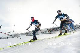 20.01.2024, Oberhof, Germany (GER): Davide Graz (ITA), Naoto Baba (JPN), (l-r)  - FIS world cup cross-country, mass, Oberhof (GER). www.nordicfocus.com. © Modica/NordicFocus. Every downloaded picture is fee-liable.