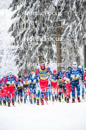 20.01.2024, Oberhof, Germany (GER): Paal Golberg (NOR), Harald Oestberg Amundsen (NOR), Hugo Lapalus (FRA), (l-r)  - FIS world cup cross-country, mass, Oberhof (GER). www.nordicfocus.com. © Authamayou/NordicFocus. Every downloaded picture is fee-liable.