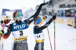 20.01.2024, Oberhof, Germany (GER): Victoria Carl (GER), Katharina Hennig (GER), (l-r)  - FIS world cup cross-country, mass, Oberhof (GER). www.nordicfocus.com. © Modica/NordicFocus. Every downloaded picture is fee-liable.
