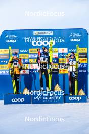 20.01.2024, Oberhof, Germany (GER): Katharina Hennig (GER), Frida Karlsson (SWE), Kerttu Niskanen (FIN), (l-r)  - FIS world cup cross-country, mass, Oberhof (GER). www.nordicfocus.com. © Authamayou/NordicFocus. Every downloaded picture is fee-liable.