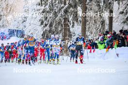 20.01.2024, Oberhof, Germany (GER): Jessie Diggins (USA), Ebba Andersson (SWE), Victoria Carl (GER), (l-r)  - FIS world cup cross-country, mass, Oberhof (GER). www.nordicfocus.com. © Authamayou/NordicFocus. Every downloaded picture is fee-liable.