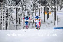 20.01.2024, Oberhof, Germany (GER): Scott Patterson (USA), Gustaf Berglund (SWE), (l-r)  - FIS world cup cross-country, mass, Oberhof (GER). www.nordicfocus.com. © Authamayou/NordicFocus. Every downloaded picture is fee-liable.