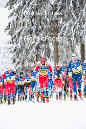 20.01.2024, Oberhof, Germany (GER): Paal Golberg (NOR), Harald Oestberg Amundsen (NOR), Hugo Lapalus (FRA), (l-r)  - FIS world cup cross-country, mass, Oberhof (GER). www.nordicfocus.com. © Authamayou/NordicFocus. Every downloaded picture is fee-liable.