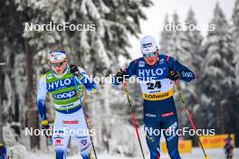 20.01.2024, Oberhof, Germany (GER): Edvin Anger (SWE), Theo Schely (FRA), (l-r)  - FIS world cup cross-country, mass, Oberhof (GER). www.nordicfocus.com. © Authamayou/NordicFocus. Every downloaded picture is fee-liable.