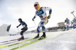 20.01.2024, Oberhof, Germany (GER): Federico Pellegrino (ITA), Jens Burman (SWE), (l-r)  - FIS world cup cross-country, mass, Oberhof (GER). www.nordicfocus.com. © Modica/NordicFocus. Every downloaded picture is fee-liable.