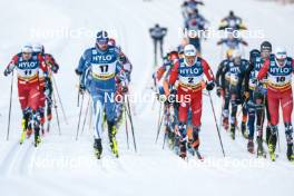 20.01.2024, Oberhof, Germany (GER): Perttu Hyvarinen (FIN), Paal Golberg (NOR), Friedrich Moch (GER), Martin Loewstroem Nyenget (NOR), (l-r)  - FIS world cup cross-country, mass, Oberhof (GER). www.nordicfocus.com. © Modica/NordicFocus. Every downloaded picture is fee-liable.
