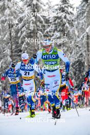 20.01.2024, Oberhof, Germany (GER): Gustaf Berglund (SWE), Edvin Anger (SWE), (l-r)  - FIS world cup cross-country, mass, Oberhof (GER). www.nordicfocus.com. © Authamayou/NordicFocus. Every downloaded picture is fee-liable.