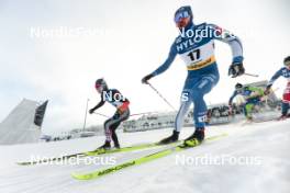 20.01.2024, Oberhof, Germany (GER): Elias Keck (GER), Perttu Hyvarinen (FIN), (l-r)  - FIS world cup cross-country, mass, Oberhof (GER). www.nordicfocus.com. © Modica/NordicFocus. Every downloaded picture is fee-liable.