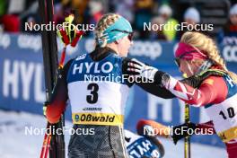 20.01.2024, Oberhof, Germany (GER): Victoria Carl (GER), Teresa Stadlober (AUT), (l-r)  - FIS world cup cross-country, mass, Oberhof (GER). www.nordicfocus.com. © Modica/NordicFocus. Every downloaded picture is fee-liable.
