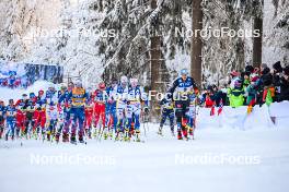 20.01.2024, Oberhof, Germany (GER): Jessie Diggins (USA), Ebba Andersson (SWE), Victoria Carl (GER), (l-r)  - FIS world cup cross-country, mass, Oberhof (GER). www.nordicfocus.com. © Authamayou/NordicFocus. Every downloaded picture is fee-liable.