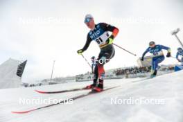 20.01.2024, Oberhof, Germany (GER): Jan-Friedrich Doerks (GER), Nail Bashmakov (KAZ), (l-r)  - FIS world cup cross-country, mass, Oberhof (GER). www.nordicfocus.com. © Modica/NordicFocus. Every downloaded picture is fee-liable.