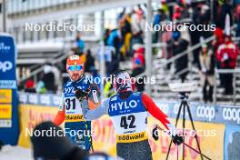 20.01.2024, Oberhof, Germany (GER): Thomas Maloney Westgaard (IRL), Olivier Leveille (CAN), (l-r)  - FIS world cup cross-country, mass, Oberhof (GER). www.nordicfocus.com. © Authamayou/NordicFocus. Every downloaded picture is fee-liable.