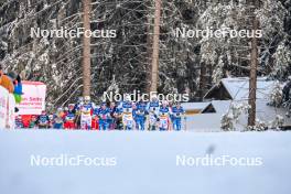 20.01.2024, Oberhof, Germany (GER): Emma Ribom (SWE), Frida Karlsson (SWE), Johanna Matintalo (FIN), Linn Svahn (SWE), Ebba Andersson (SWE), Krista Parmakoski (FIN), (l-r)  - FIS world cup cross-country, mass, Oberhof (GER). www.nordicfocus.com. © Authamayou/NordicFocus. Every downloaded picture is fee-liable.