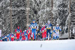20.01.2024, Oberhof, Germany (GER): Mattis Stenshagen (NOR), Iivo Niskanen (FIN), Hugo Lapalus (FRA), William Poromaa (SWE), (l-r)  - FIS world cup cross-country, mass, Oberhof (GER). www.nordicfocus.com. © Authamayou/NordicFocus. Every downloaded picture is fee-liable.