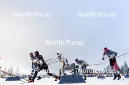 20.01.2024, Oberhof, Germany (GER): Perttu Hyvarinen (FIN), Federico Pellegrino (ITA), William Poromaa (SWE), Antoine Cyr (CAN), Ristomatti Hakola (FIN), (l-r)  - FIS world cup cross-country, mass, Oberhof (GER). www.nordicfocus.com. © Modica/NordicFocus. Every downloaded picture is fee-liable.