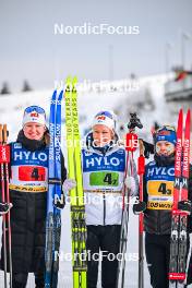 21.01.2024, Oberhof, Germany (GER): Johanna Matintalo (FIN), Anne Kyllonen (FIN), Krista Parmakoski (FIN), (l-r)  - FIS world cup cross-country, relay, Oberhof (GER). www.nordicfocus.com. © Authamayou/NordicFocus. Every downloaded picture is fee-liable.