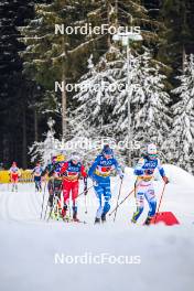 21.01.2024, Oberhof, Germany (GER): Kristin Austgulen Fosnaes (NOR), Johanna Matintalo (FIN), Emma Ribom (SWE), (l-r)  - FIS world cup cross-country, relay, Oberhof (GER). www.nordicfocus.com. © Authamayou/NordicFocus. Every downloaded picture is fee-liable.
