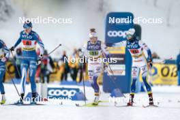 21.01.2024, Oberhof, Germany (GER): Johanna Matintalo (FIN), Sofia Henriksson (SWE), Emma Ribom (SWE), (l-r)  - FIS world cup cross-country, relay, Oberhof (GER). www.nordicfocus.com. © Modica/NordicFocus. Every downloaded picture is fee-liable.