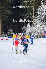 21.01.2024, Oberhof, Germany (GER): Giuliana Werro (SUI), Anna Comarella (ITA), (l-r)  - FIS world cup cross-country, relay, Oberhof (GER). www.nordicfocus.com. © Authamayou/NordicFocus. Every downloaded picture is fee-liable.