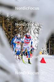 21.01.2024, Oberhof, Germany (GER): Emma Ribom (SWE), Linn Svahn (SWE), (l-r)  - FIS world cup cross-country, relay, Oberhof (GER). www.nordicfocus.com. © Authamayou/NordicFocus. Every downloaded picture is fee-liable.