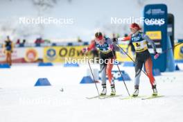 21.01.2024, Oberhof, Germany (GER): Katherine Weaver (CAN), Sonjaa Schmidt (CAN), (l-r)  - FIS world cup cross-country, relay, Oberhof (GER). www.nordicfocus.com. © Modica/NordicFocus. Every downloaded picture is fee-liable.