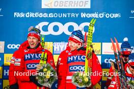 21.01.2024, Oberhof, Germany (GER): Martin Loewstroem Nyenget (NOR), Johannes Hoesflot Klaebo (NOR), (l-r)  - FIS world cup cross-country, relay, Oberhof (GER). www.nordicfocus.com. © Authamayou/NordicFocus. Every downloaded picture is fee-liable.