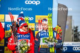 21.01.2024, Oberhof, Germany (GER): Haavard Solaas Taugboel (NOR), Didrik Toenseth (NOR), (l-r)  - FIS world cup cross-country, relay, Oberhof (GER). www.nordicfocus.com. © Authamayou/NordicFocus. Every downloaded picture is fee-liable.