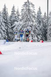 21.01.2024, Oberhof, Germany (GER): Sofia Henriksson (SWE), Johanna Matintalo (FIN), Katherine Sauerbrey (GER), (l-r)  - FIS world cup cross-country, relay, Oberhof (GER). www.nordicfocus.com. © Authamayou/NordicFocus. Every downloaded picture is fee-liable.