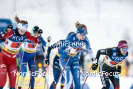 21.01.2024, Oberhof, Germany (GER): Kristin Austgulen Fosnaes (NOR), Johanna Matintalo (FIN), Katherine Sauerbrey (GER), (l-r)  - FIS world cup cross-country, relay, Oberhof (GER). www.nordicfocus.com. © Modica/NordicFocus. Every downloaded picture is fee-liable.